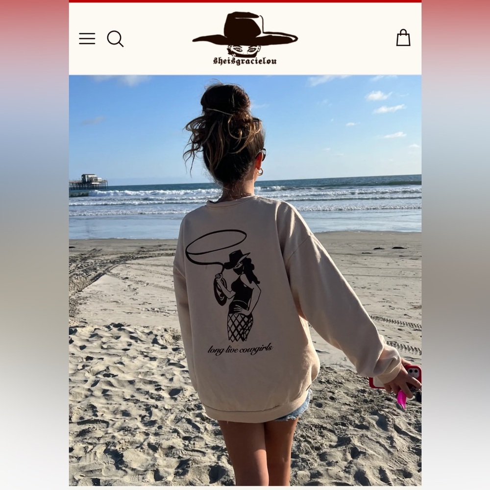 "Long Live Cowgirls" Crewneck.     SOLD OUT